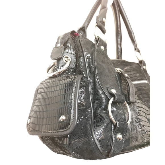 CHEZ FINE LEATHER Elegant Black Handbag - Picture 4 of 8